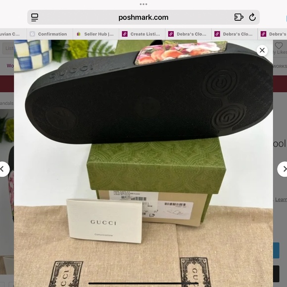 Women’s Gucci Gigi bloom pool slides, size 36 in Italy Made in Italy - Picture 5 of 9